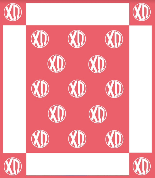 Chi Omega Greek Letter Blanket The Trunk Tuscaloosa