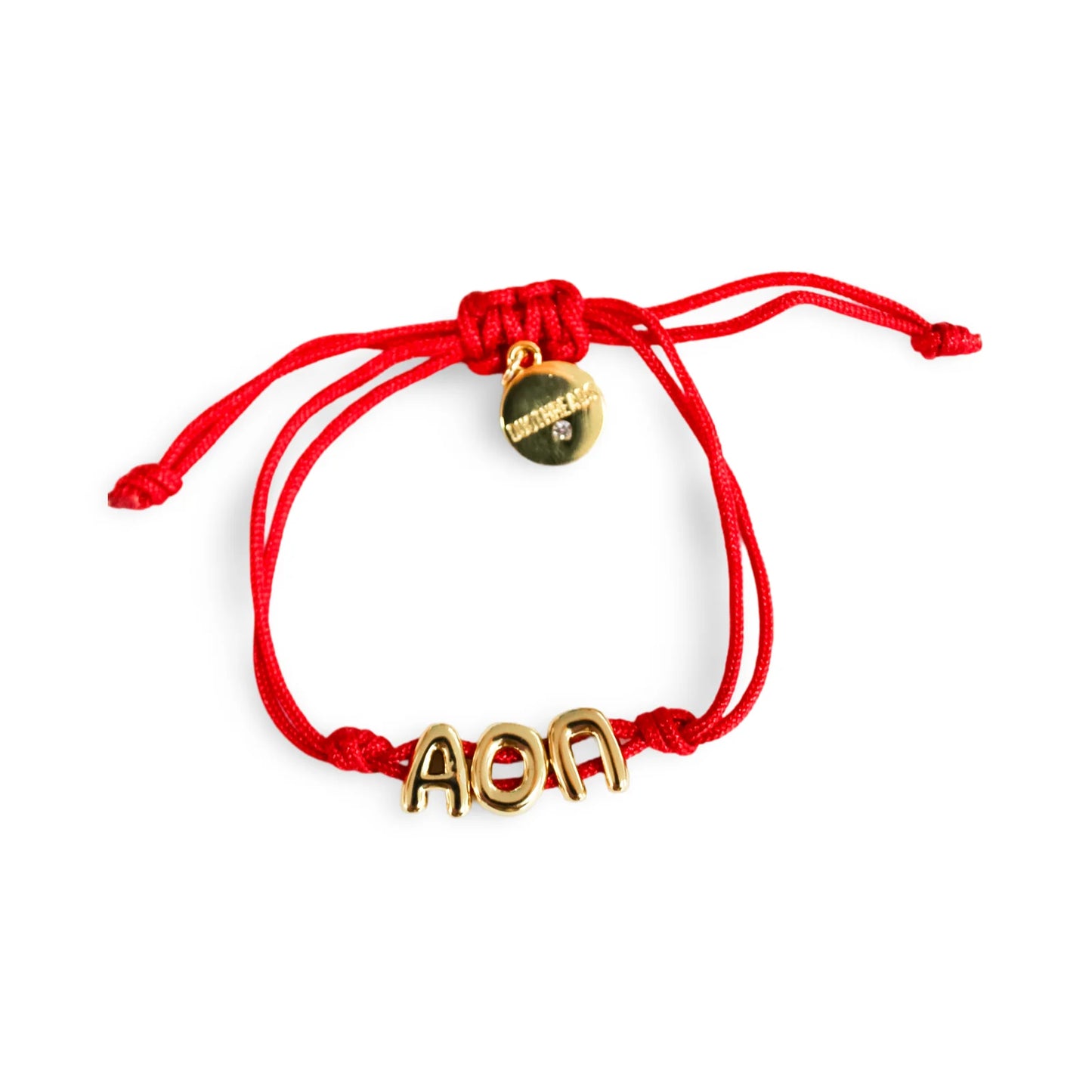 Alpha Omicron Pi Bubble Letter Bracelet