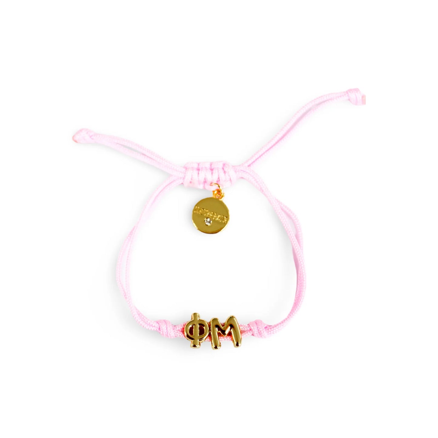 Phi Mu Bubble Letter Bracelet