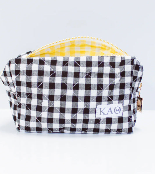 Kappa Alpha Theta Gingham Makeup Bag