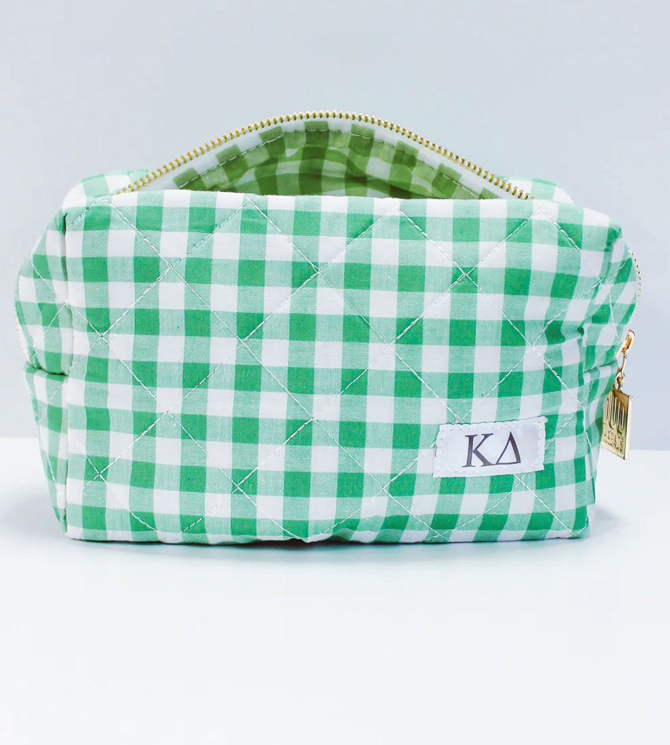 Kappa Delta Gingham Makeup Bag