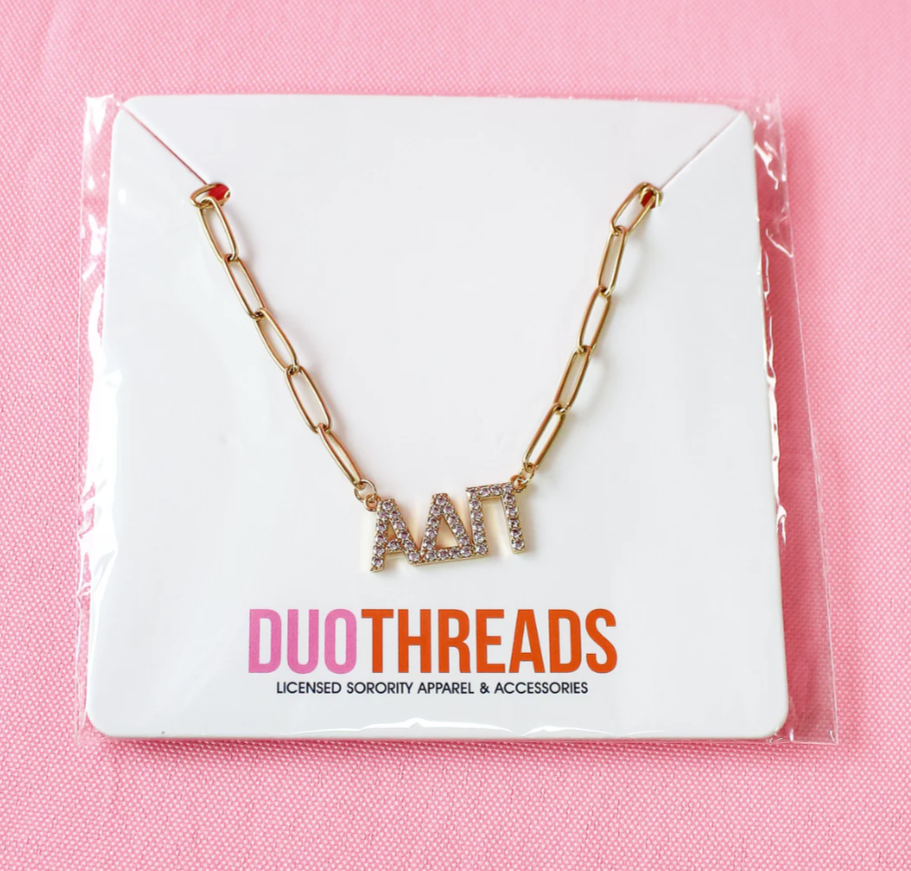 Alpha Delta Pi Rhinestone Necklace