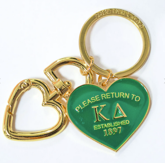 Kappa Delta Heart Keychain