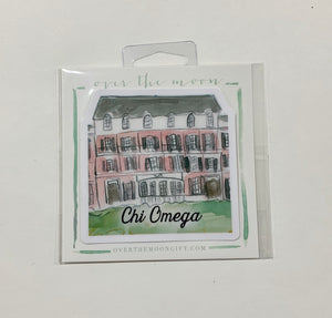 Chi Omega Sorority House Decal